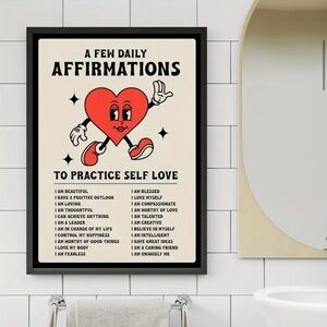 Daily Affirmations Love Canvas Aesthetic Poster 🌟🔥